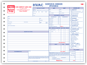 6534 HVAC Service Order/Invoice
